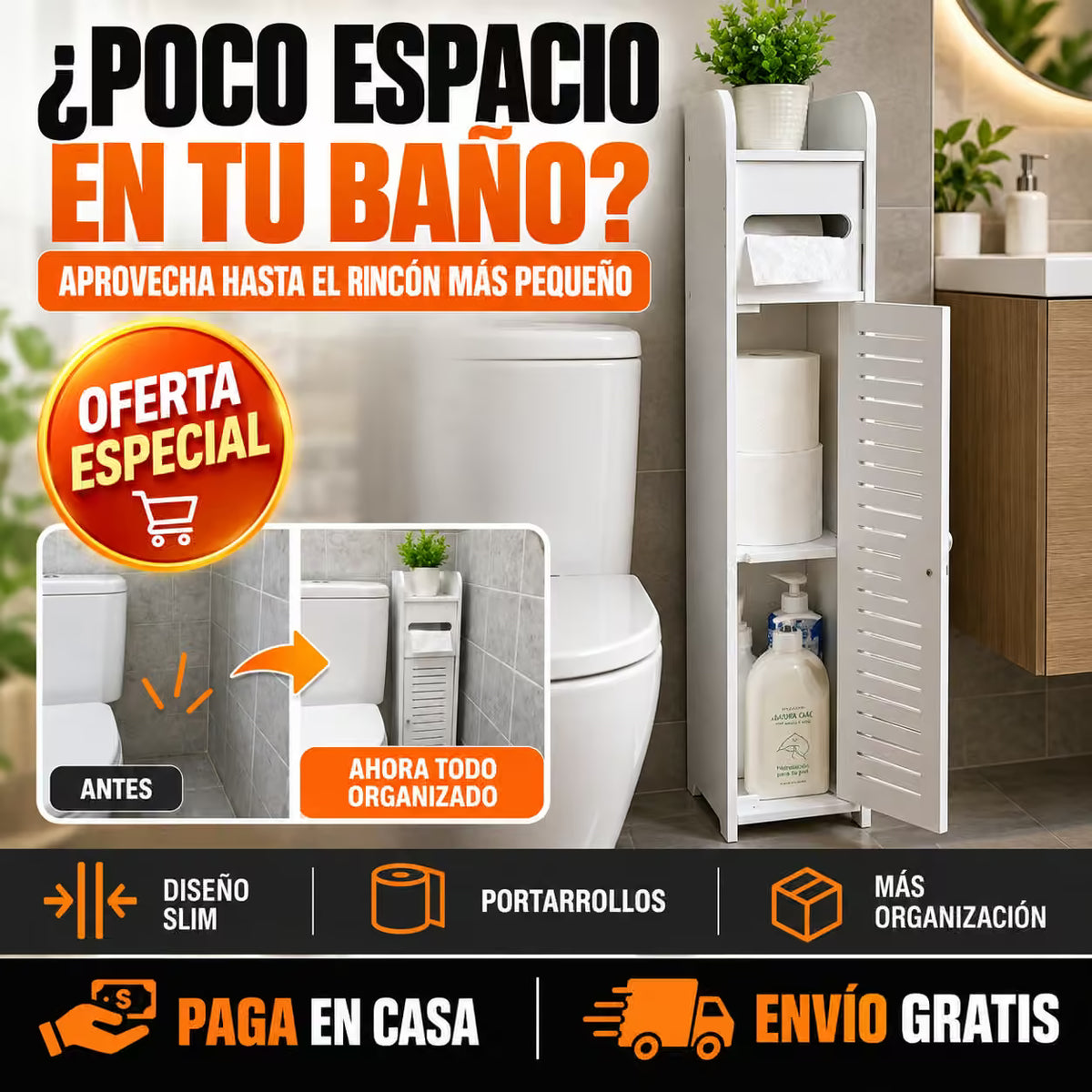 Estante Organizador Multifuncional Baño®