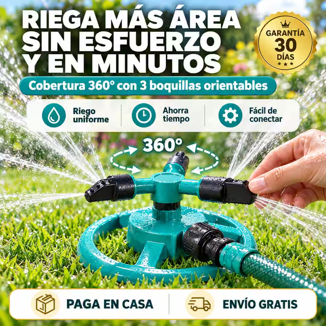 SET 3x Aspersores rotativos orientables con 3 boquillas®