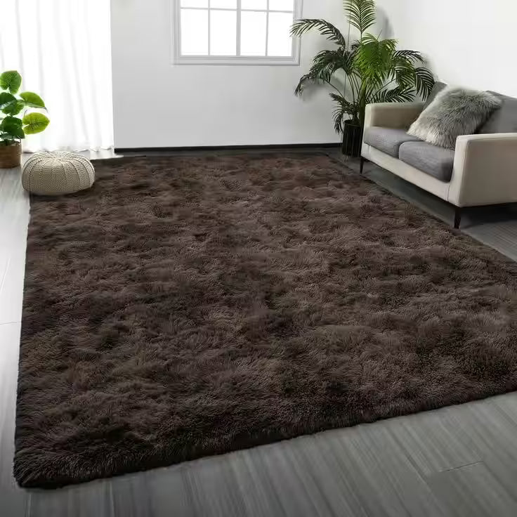 Alfombra peluda antideslizante de 1,50 cm x 2 metros