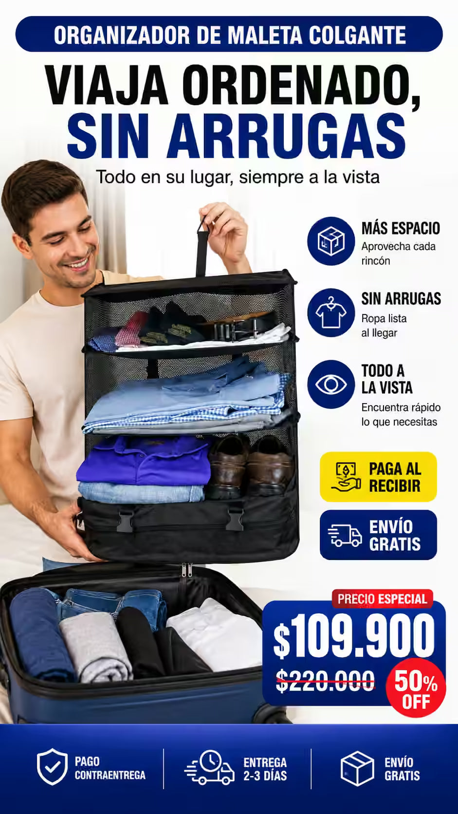 Organizador maleta colcante