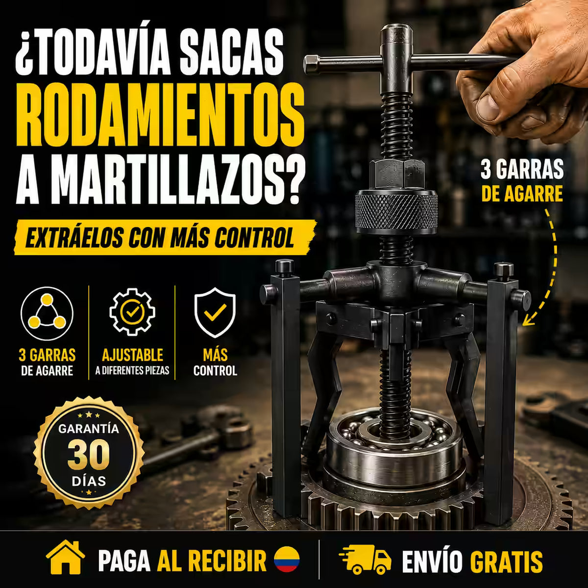 Extractor de Rodamientos poleas y engranajes™