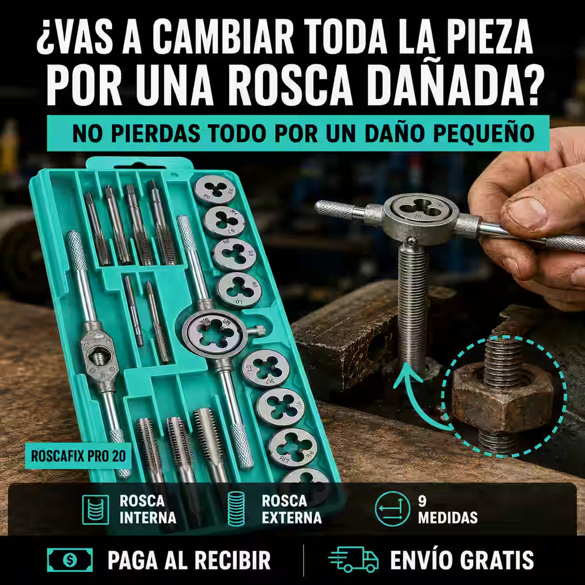Kit De Machuelos y  tarrajas De Acero™