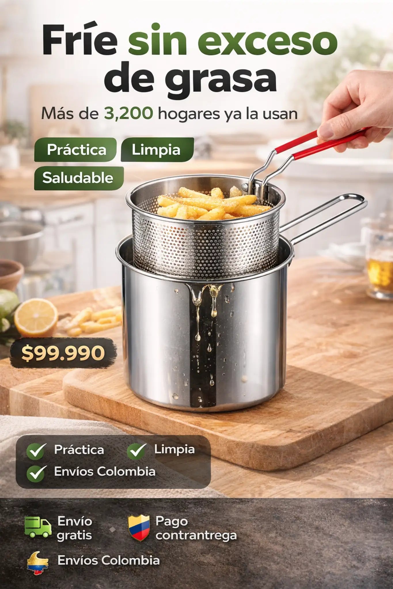 OLLA FREIDORA CON CANASTILLA®