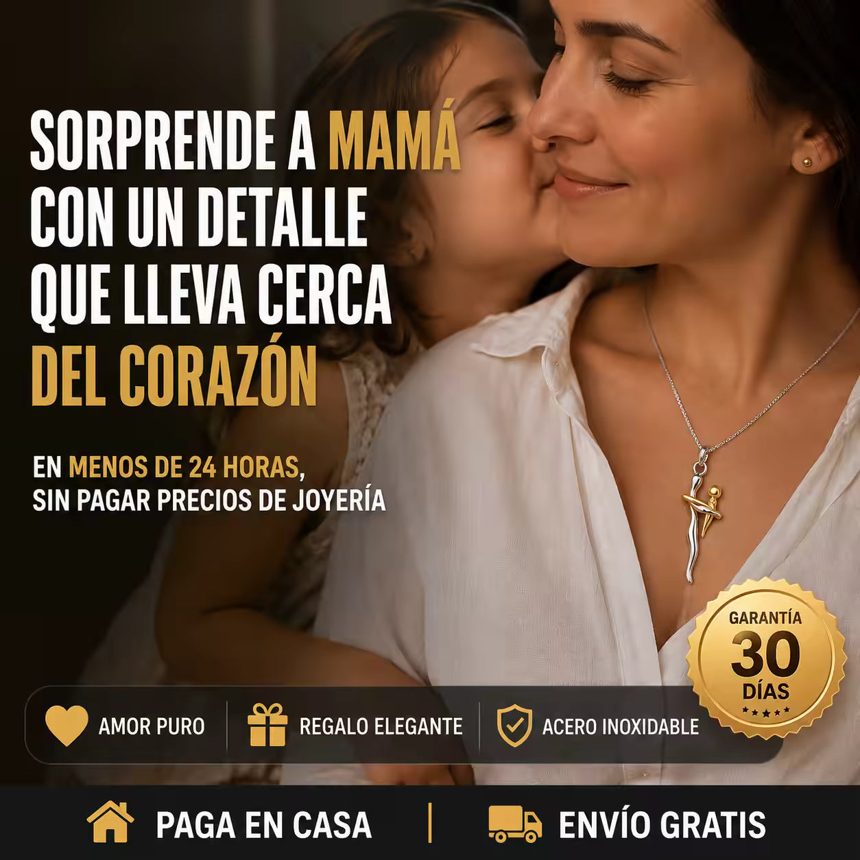 Collar Mamá e Hijo Abrazo Amor Infinito