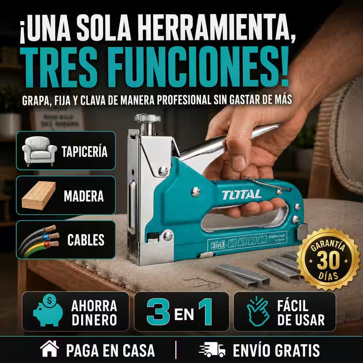 Grapadora 3 En 1 Ajustable®