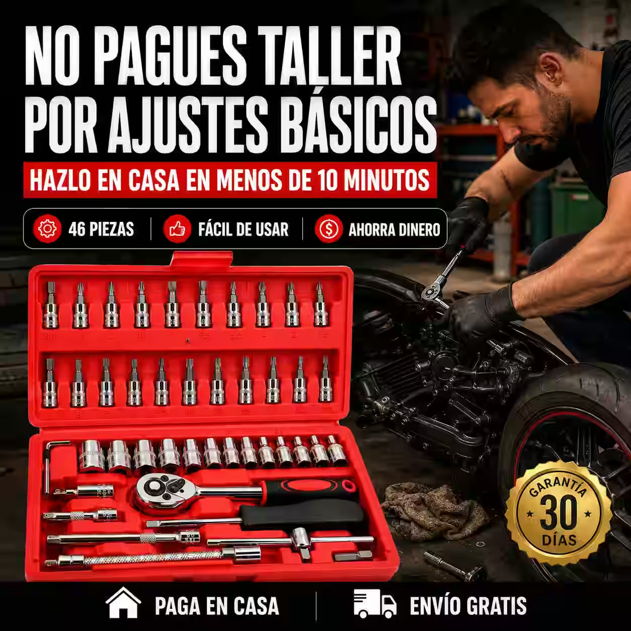 Juego de raches 46 piezas