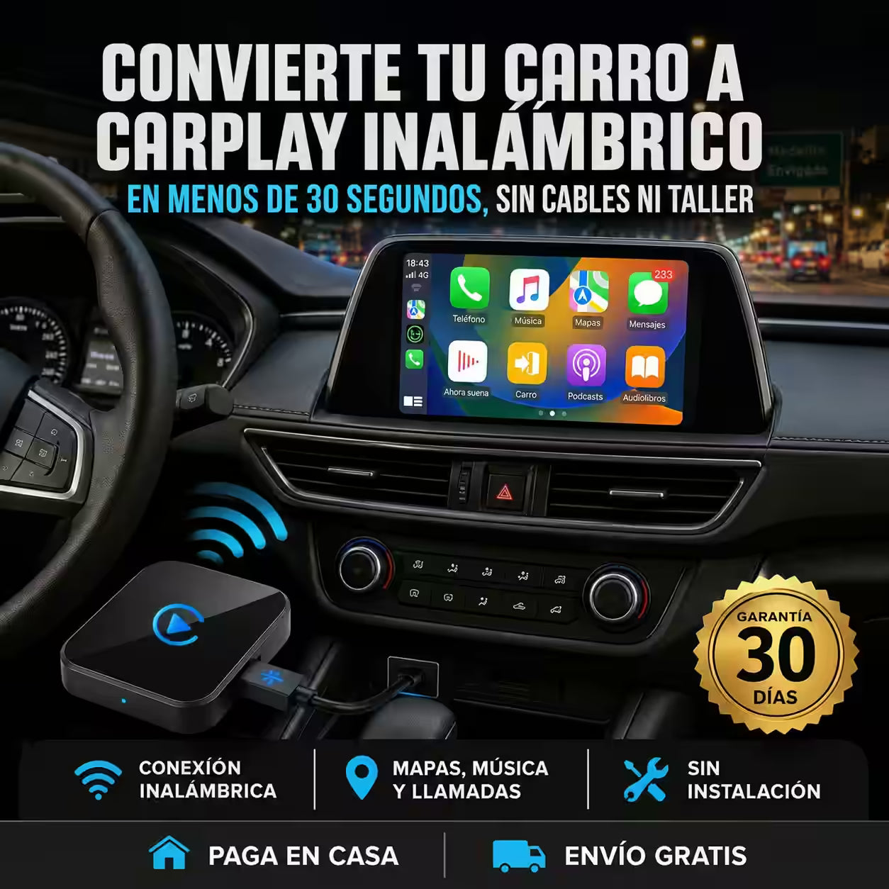 CarPlay Inalámbrico, Para sincronizar  carros y Celulares