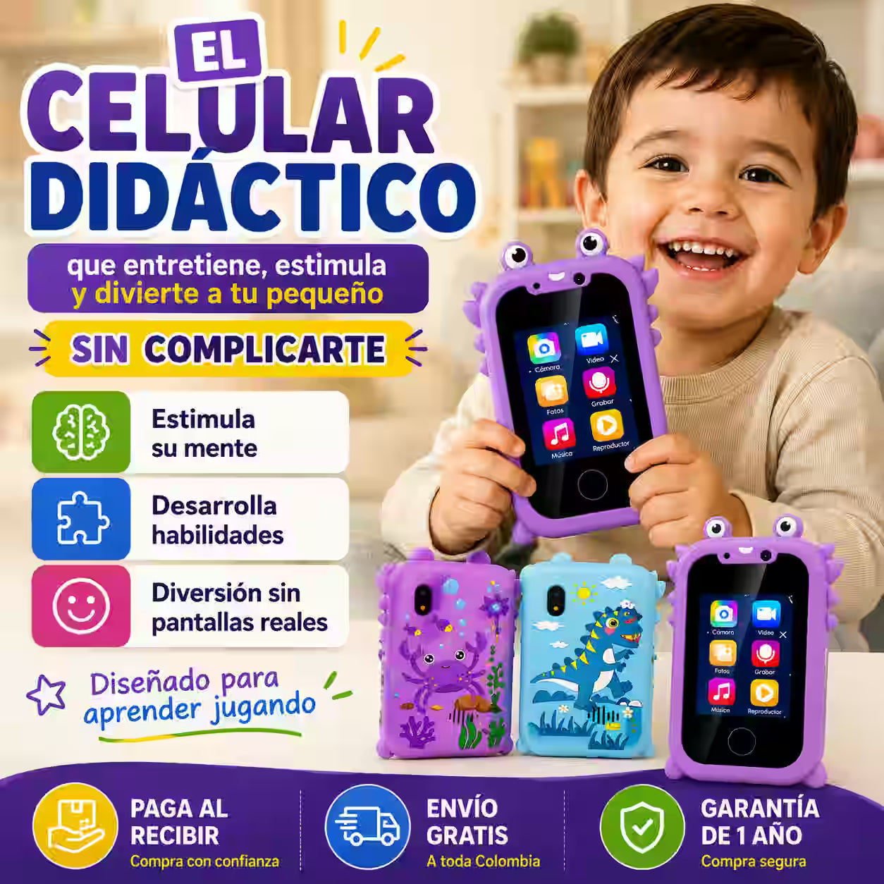 Celular táctil didáctico infantil