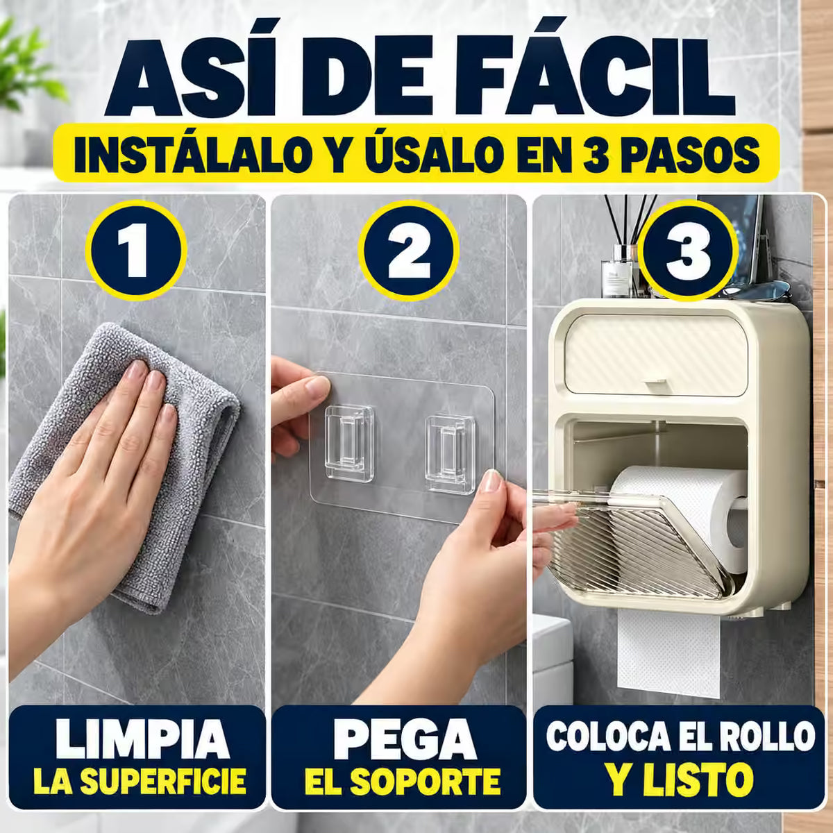 Organizador y Soporte de papel Higiénico para Baño®