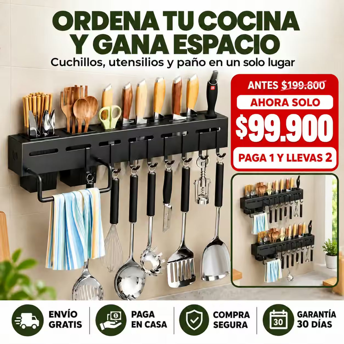 Estante Organizador de Utensilios de Cocina®