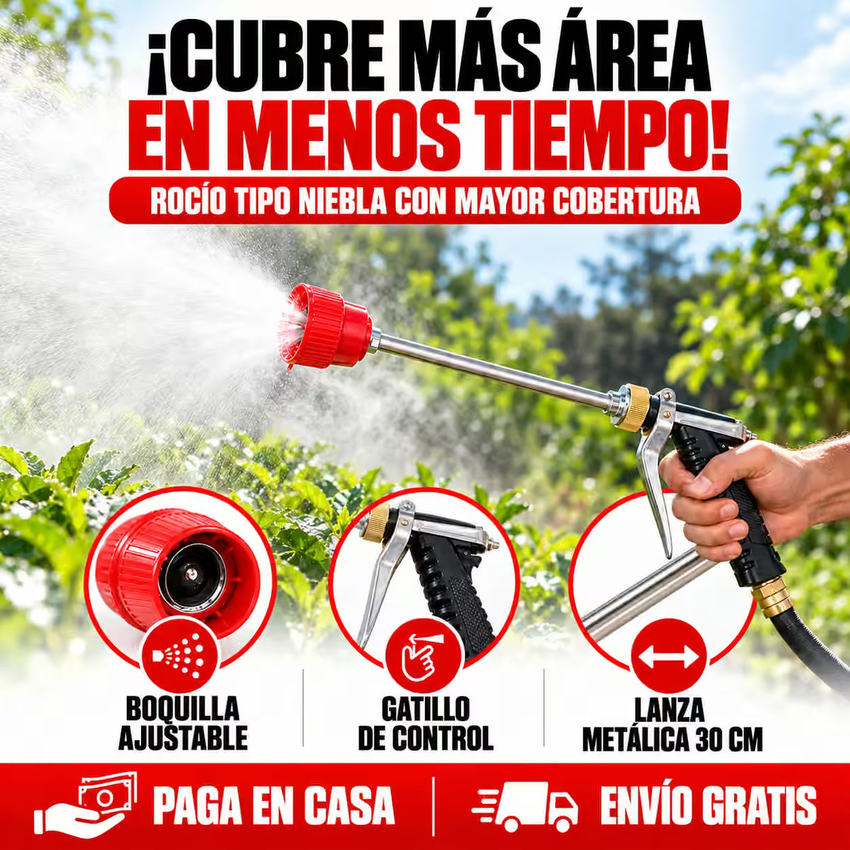 Pistola de Fumigación, de alta presión con filtro y boquilla a prueba de viento™