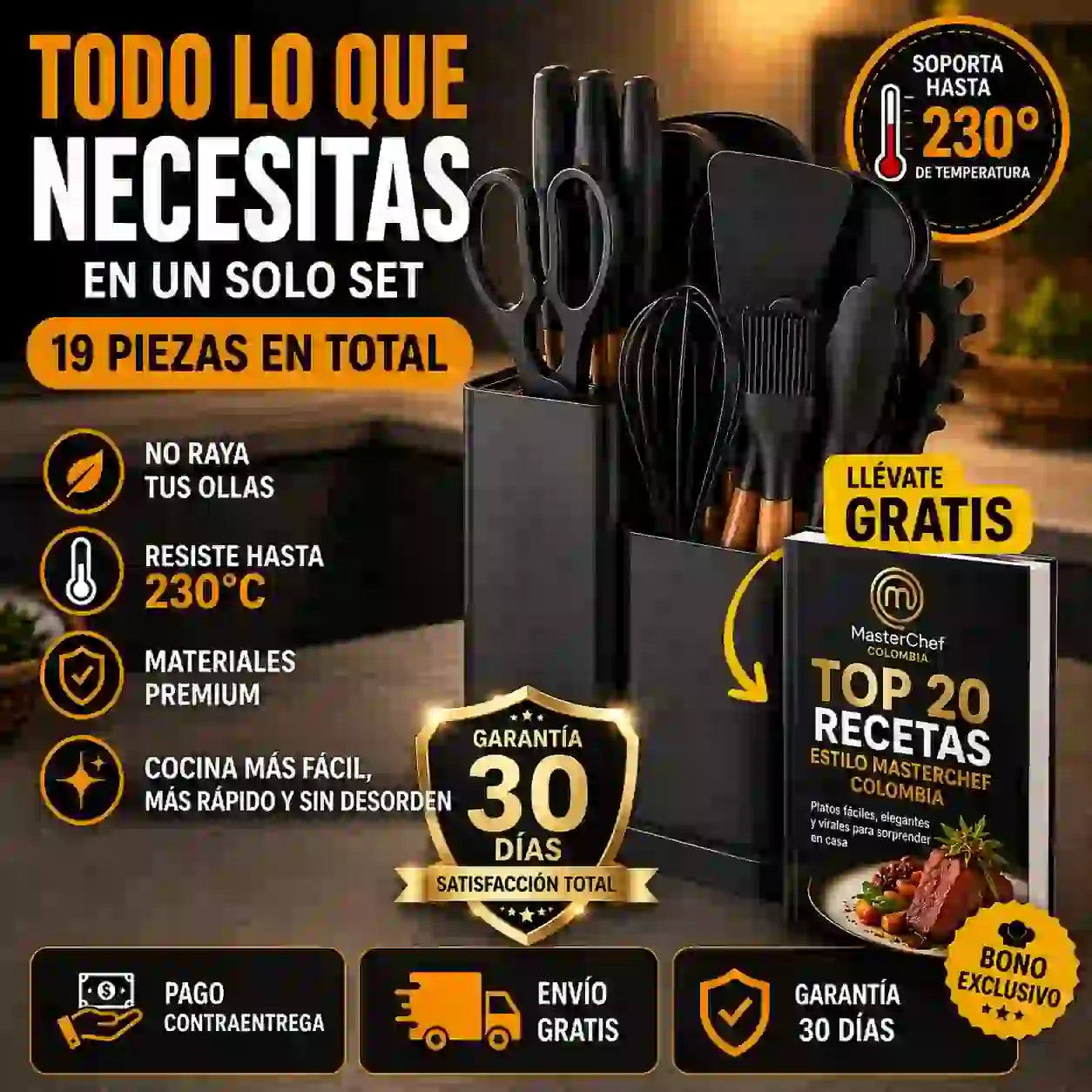 Set de 19  Utensilios de Cocina®